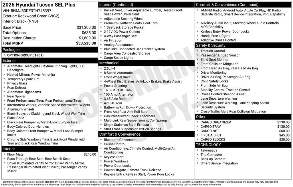 2026 Hyundai Tucson SEL Plus