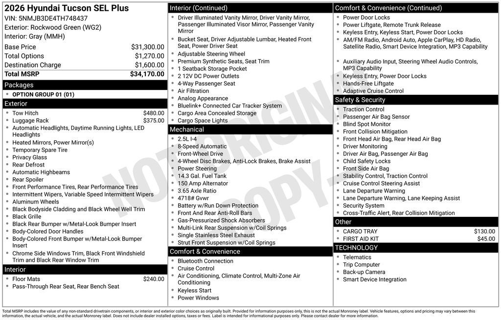 2026 Hyundai Tucson SEL Plus