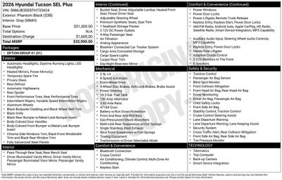 2026 Hyundai Tucson SEL Plus