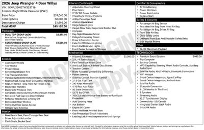2026 Jeep Wrangler 4-Door Sport