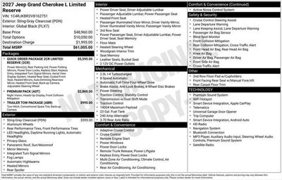 2027 Jeep Grand Cherokee Limited Reserve