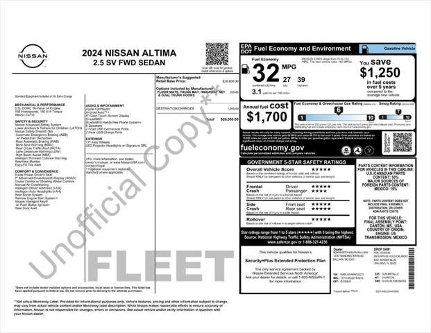 2024 Nissan Altima SV FWD