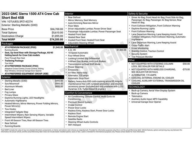 2023 GMC Sierra 1500 AT4