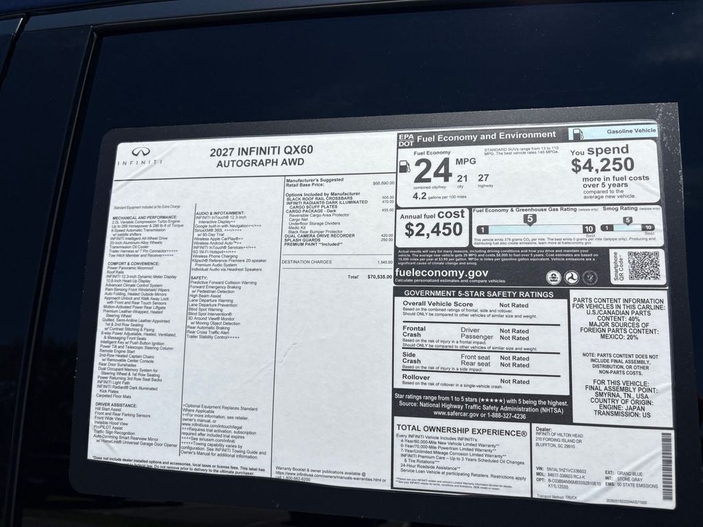 2027 INFINITI QX60 Autograph AWD