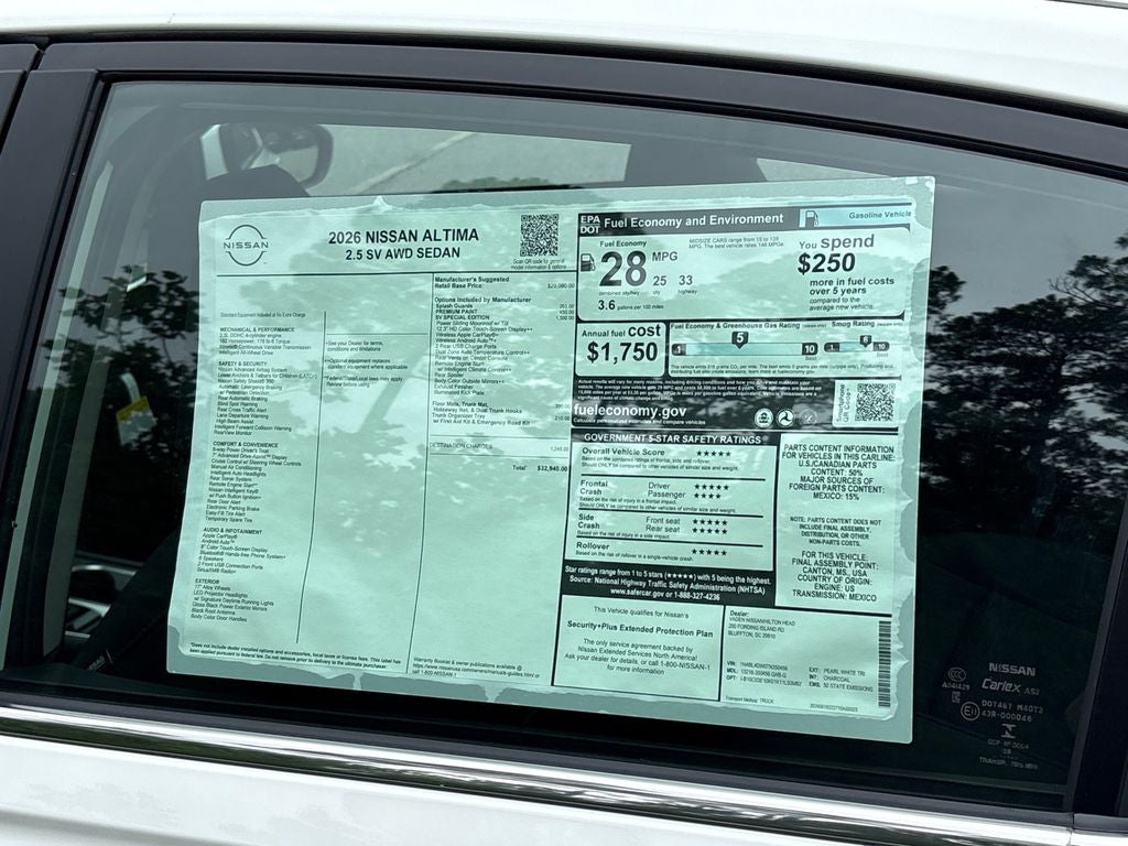 2026 Nissan Altima SV Special Edition