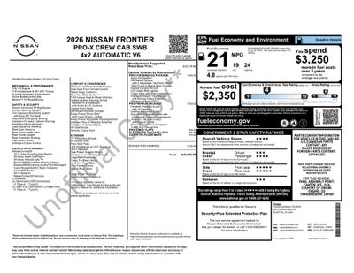 2026 Nissan Frontier Crew Cab PRO-X®