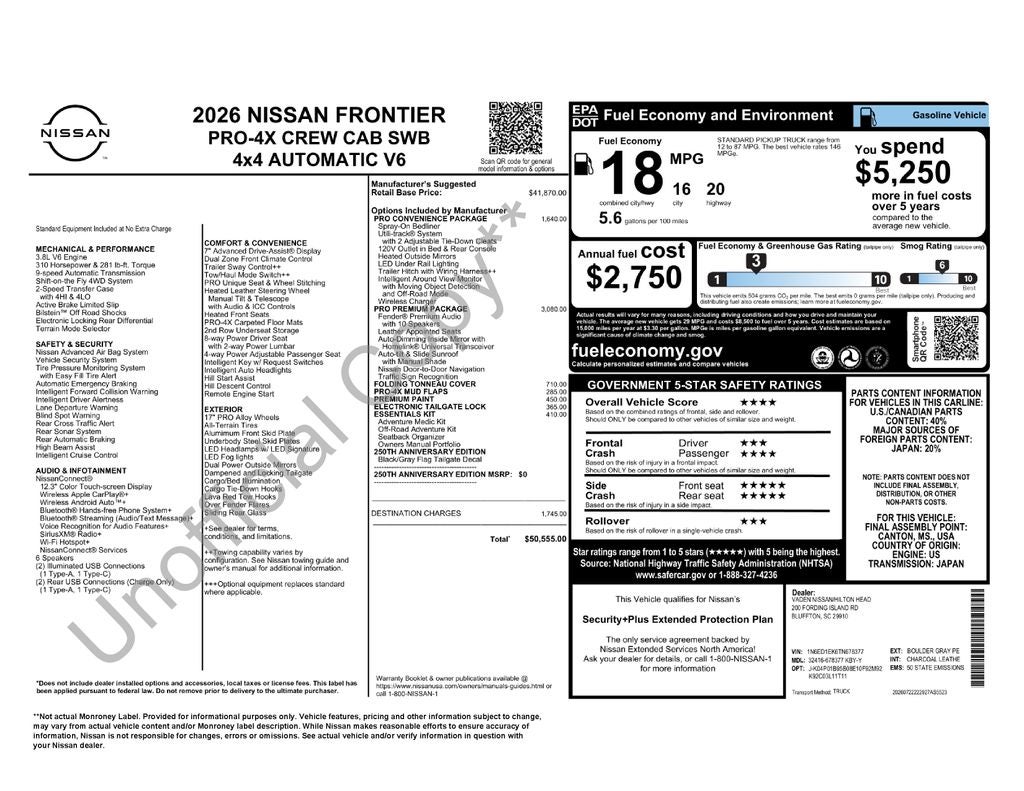 2026 Nissan Frontier Crew Cab PRO-4X®