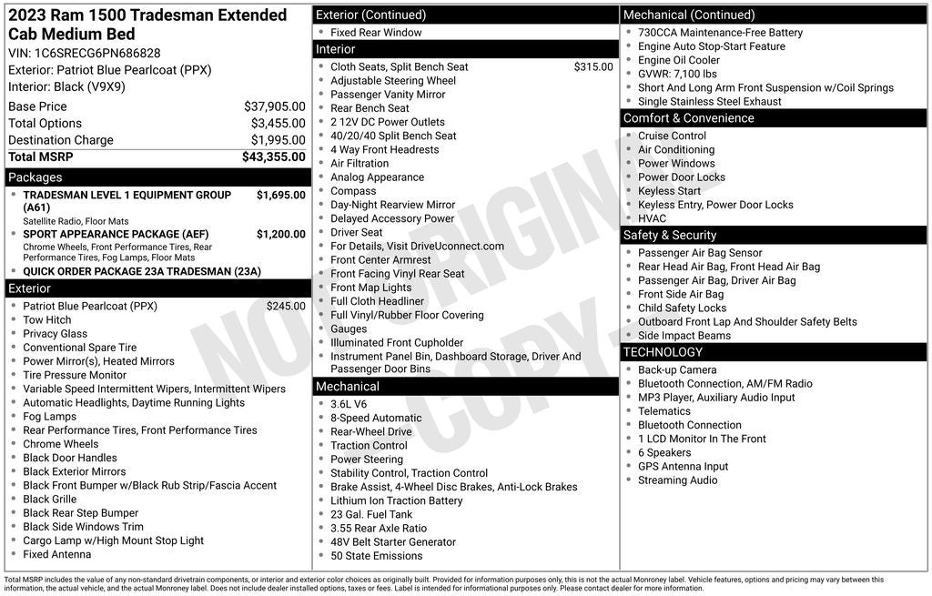 2023 RAM 1500 Tradesman