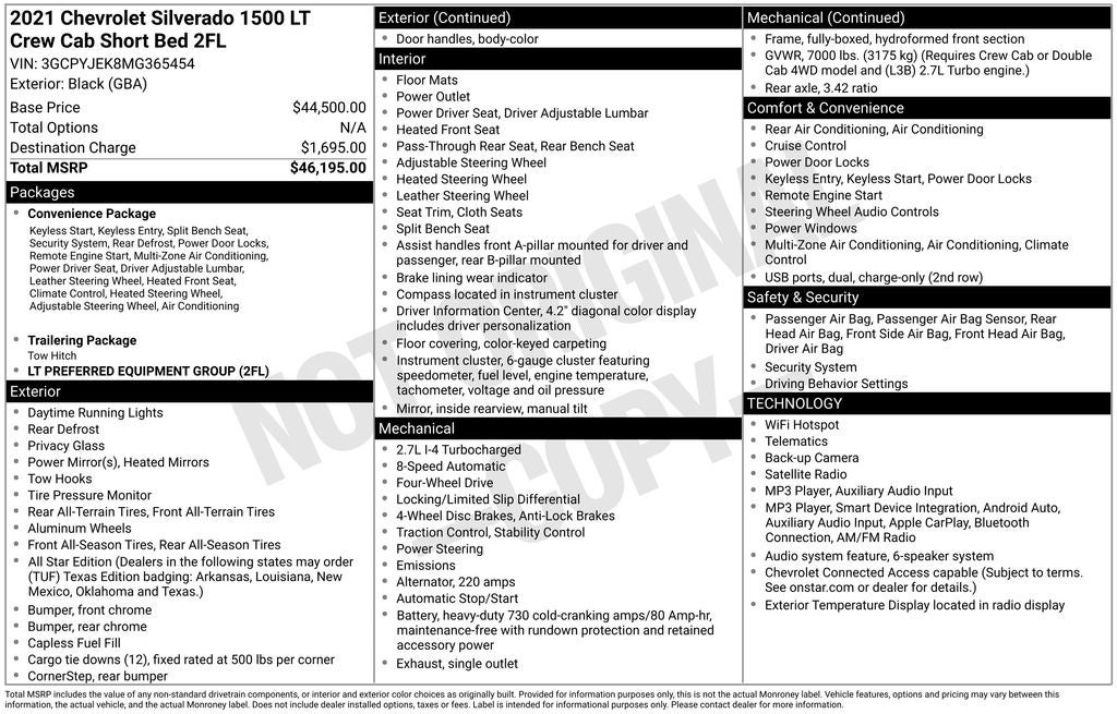 2021 Chevrolet Silverado 1500 LT