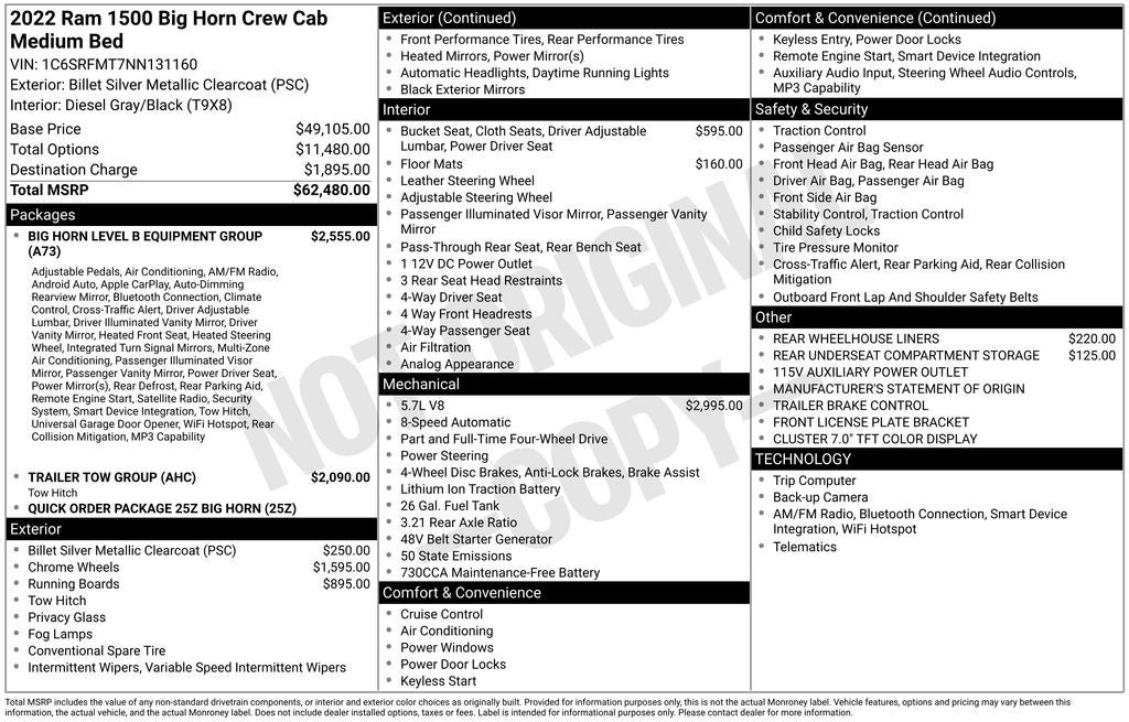 2022 RAM 1500 Big Horn/Lone Star
