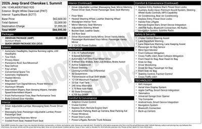 2026 Jeep Grand Cherokee GRAND CHEROKEE L SUMMIT 4X4