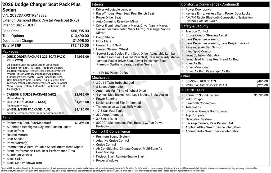 2026 Dodge Charger CHARGER SCAT PACK PLUS 4-DOOR AWD
