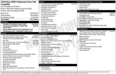 2024 RAM Ram 3500 Tradesman Crew Cab 4x4 8' Box