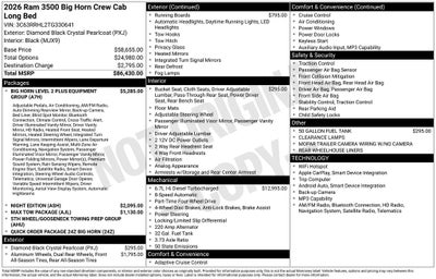 2026 RAM 3500 RAM 3500 BIG HORN CREW CAB 4X4 8' BOX