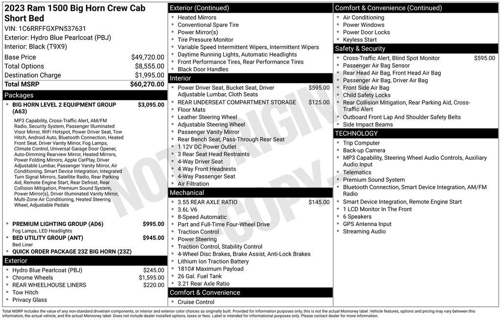 2023 RAM 1500 Big Horn/Lone Star