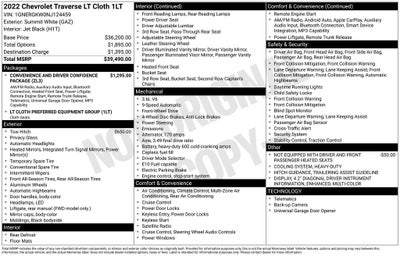2022 Chevrolet Traverse LT 1LT