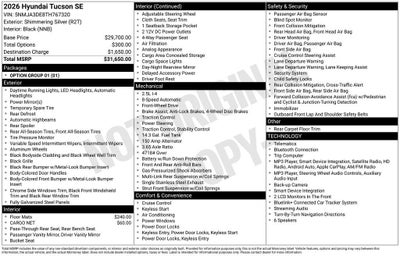 2026 Hyundai Tucson SE FWD
