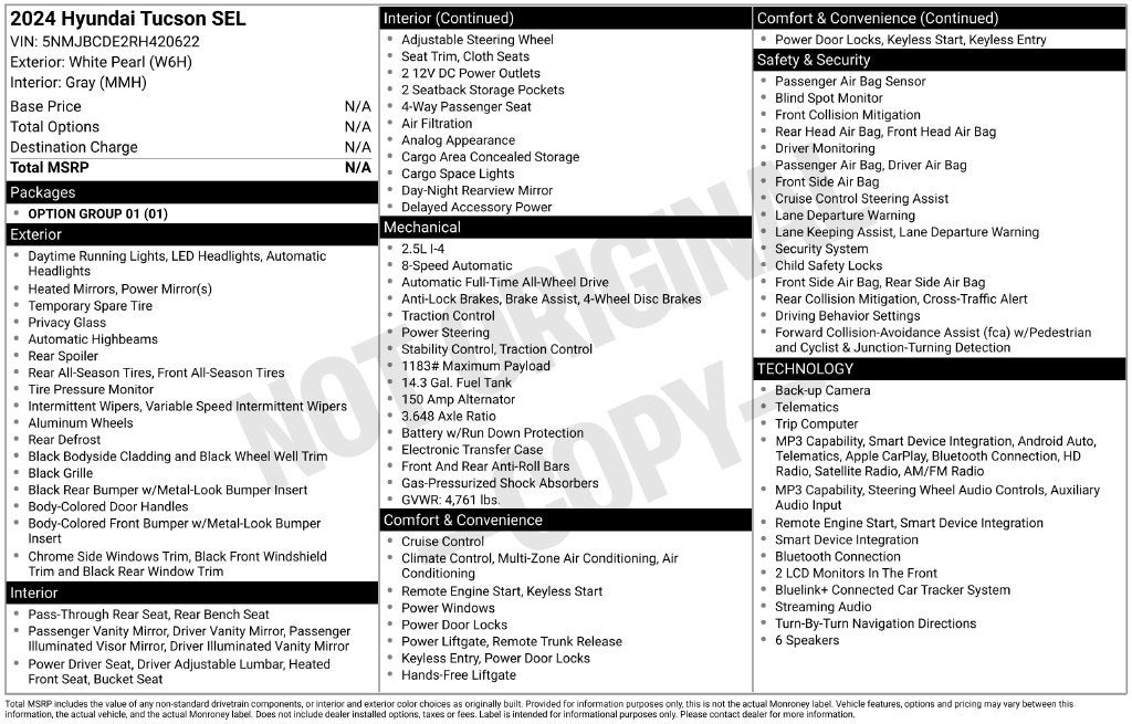 2024 Hyundai Tucson SEL AWD