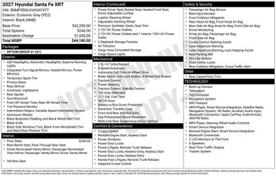 2027 Hyundai Santa Fe XRT AWD