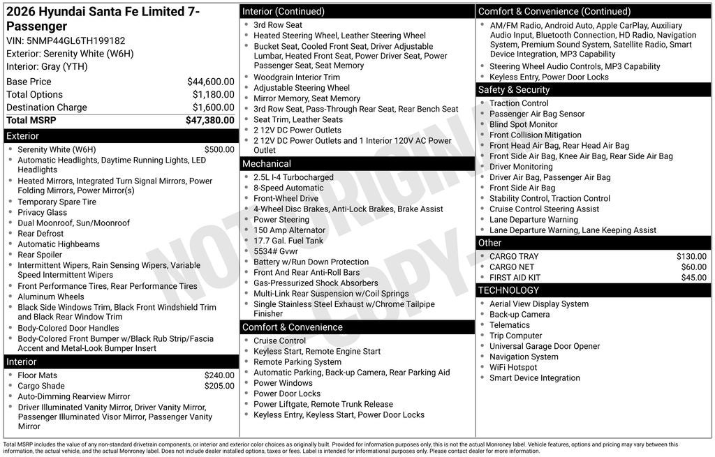 2026 Hyundai Santa Fe Limited FWD