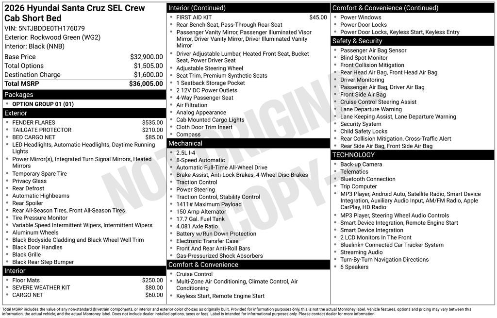 2026 Hyundai Santa Cruz SEL AWD