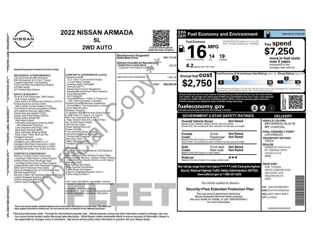 2022 Nissan Armada SL