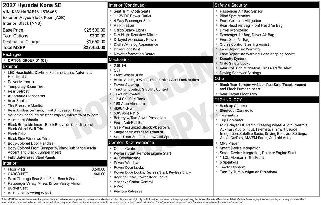 2027 Hyundai Kona SE FWD