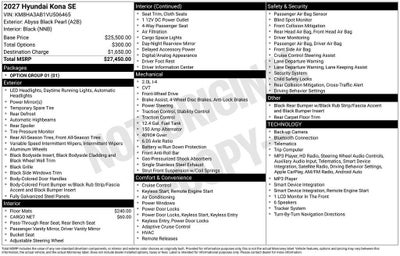 2027 Hyundai Kona SE FWD