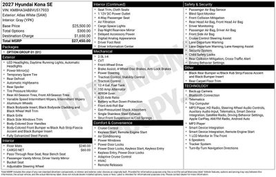 2027 Hyundai Kona SE FWD