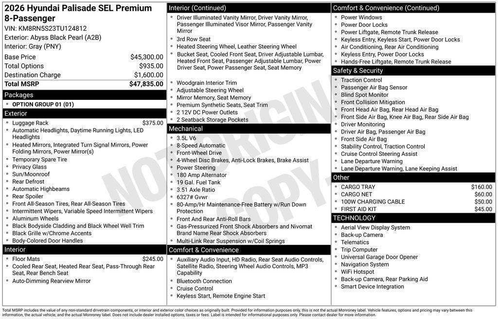 2026 Hyundai Palisade SEL Premium FWD