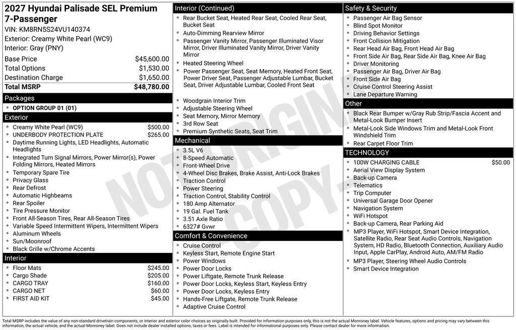 2027 Hyundai Palisade SEL Premium FWD