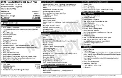 2026 Hyundai Elantra SEL Sport