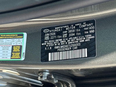 2026 Hyundai Elantra SEL Sport