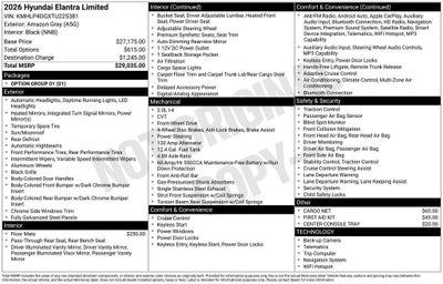 2026 Hyundai Elantra Limited