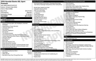2026 Hyundai Elantra SEL Sport Premium