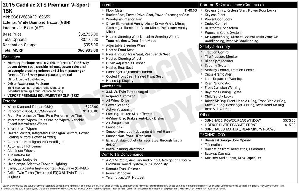 2015 Cadillac XTS Premium