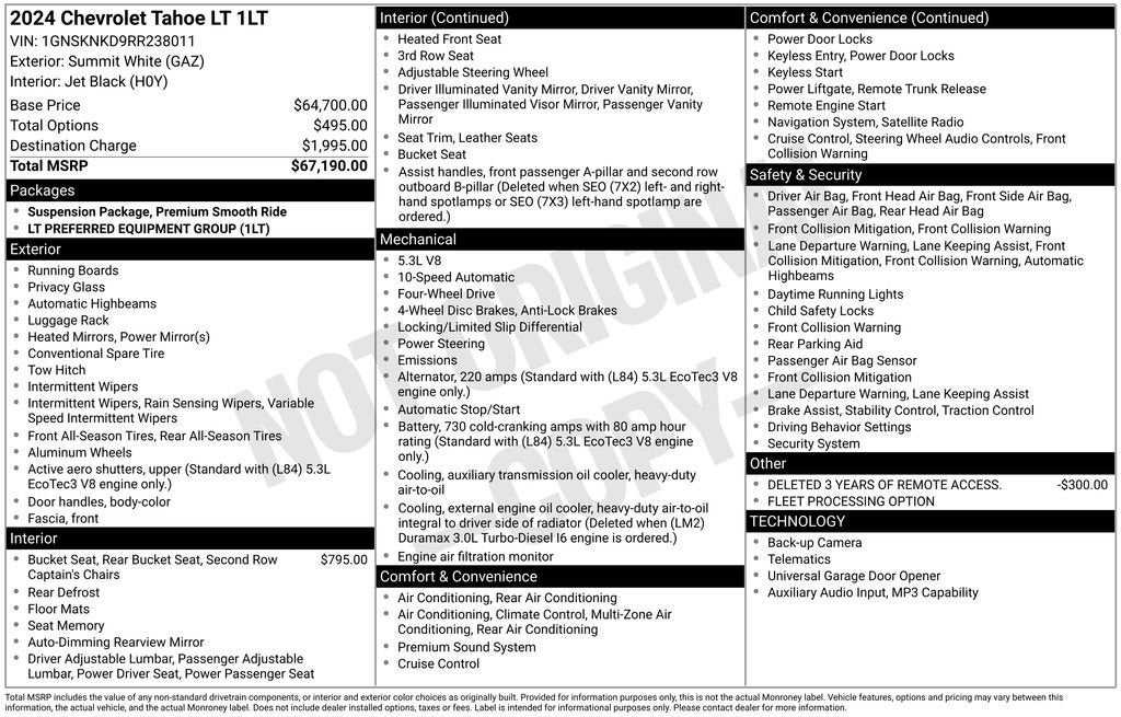 2024 Chevrolet Tahoe Base
