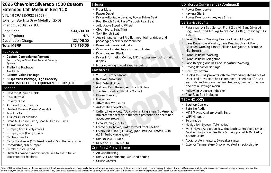 2025 Chevrolet Silverado 1500 Base