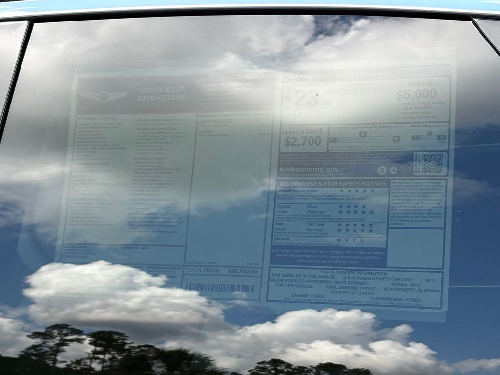 2026 Genesis GV70 2.5T Advanced