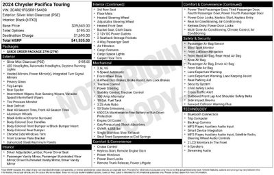 2024 Chrysler Pacifica Touring